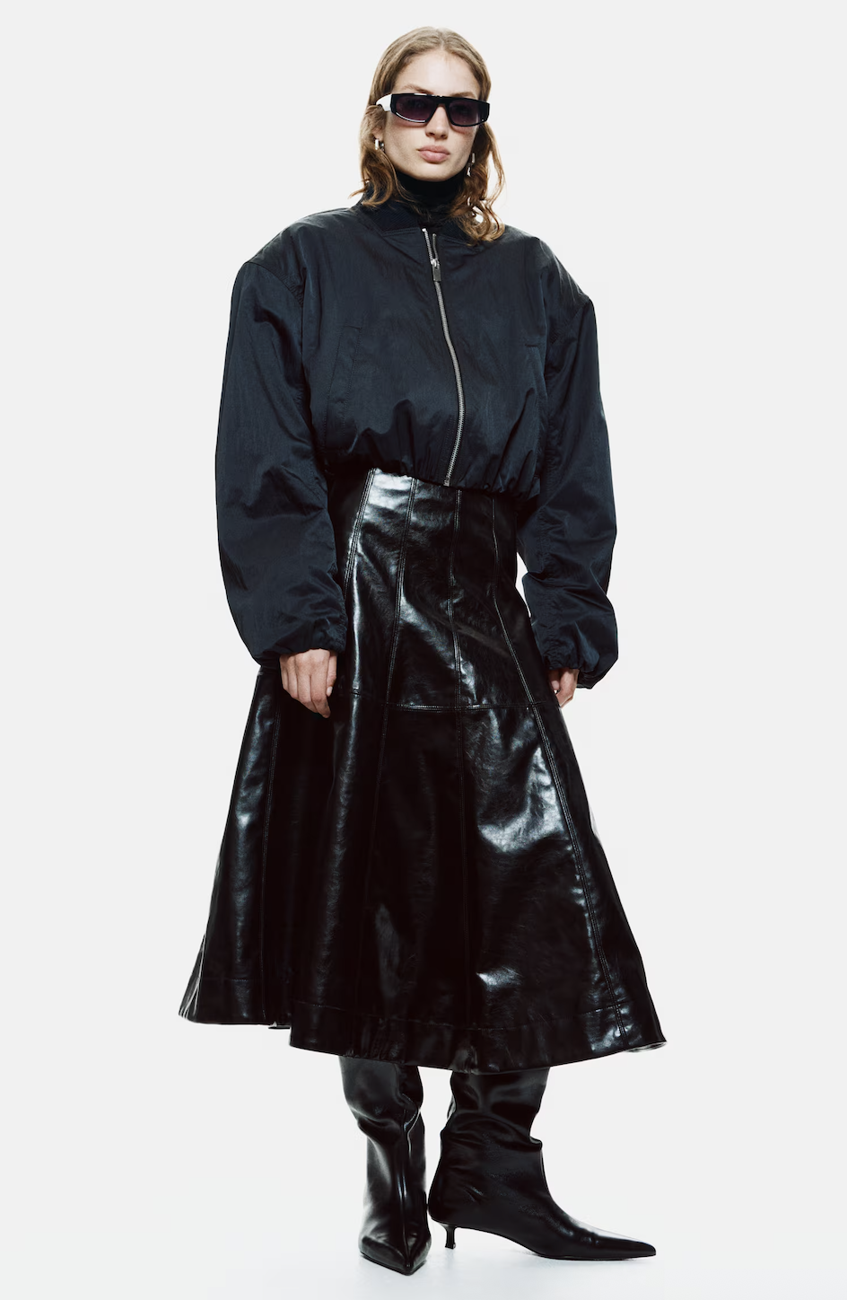 H&amp;amp;M, Bomber Jacket With Shoulder Pads