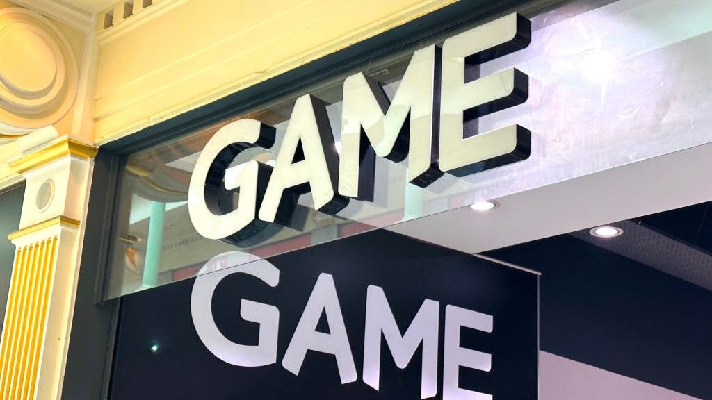 Trafford Centre, Manchester, ENGLAND - September 2023: Game External Store Sign.