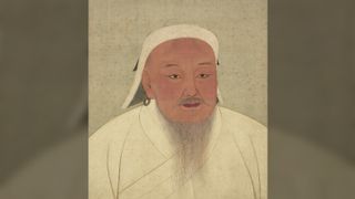 Portrait of Genghis Khan, from an album depicting Mongol emperors, now in National Palace Museum in Taipei.