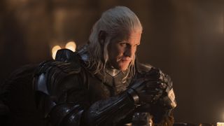 Matt Smith in armor as Daemon Targaryen in House of the Dragon season 2