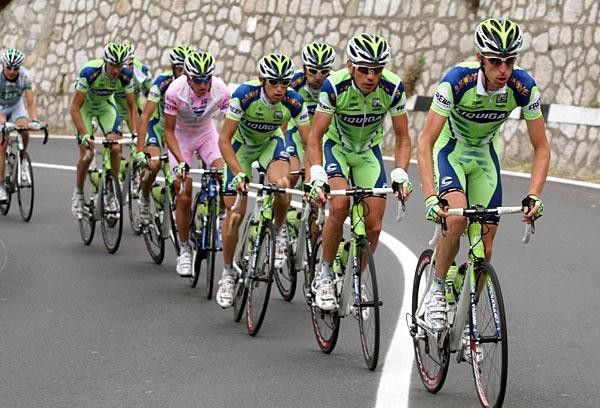 Wegelius in his element, leading his team down the road in the Giro