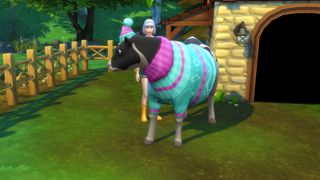 How to find animal clothes in Sims 4 Cottage Living - Alyssa the cow
