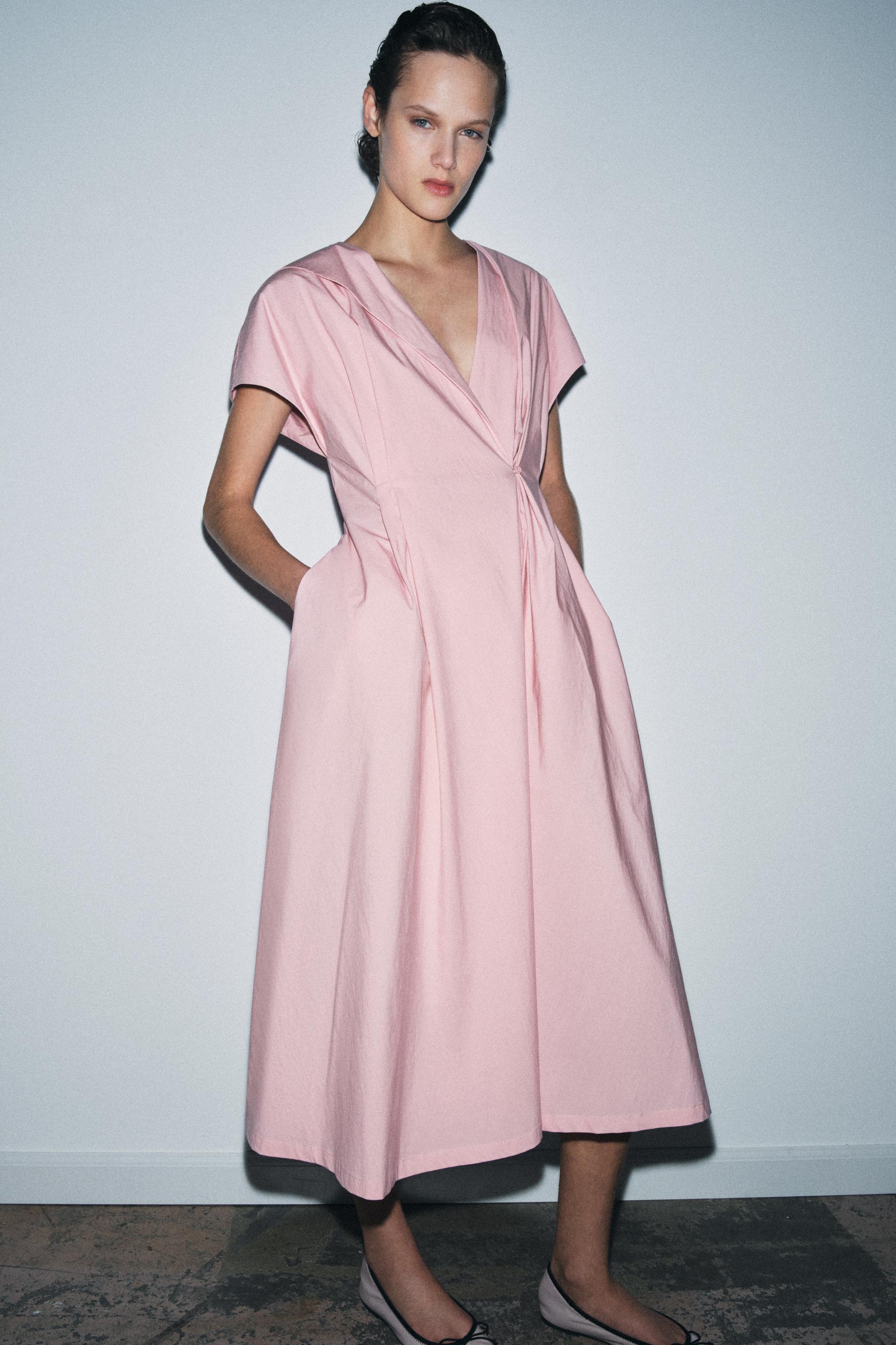 Zw Collection Pleated Poplin Dress