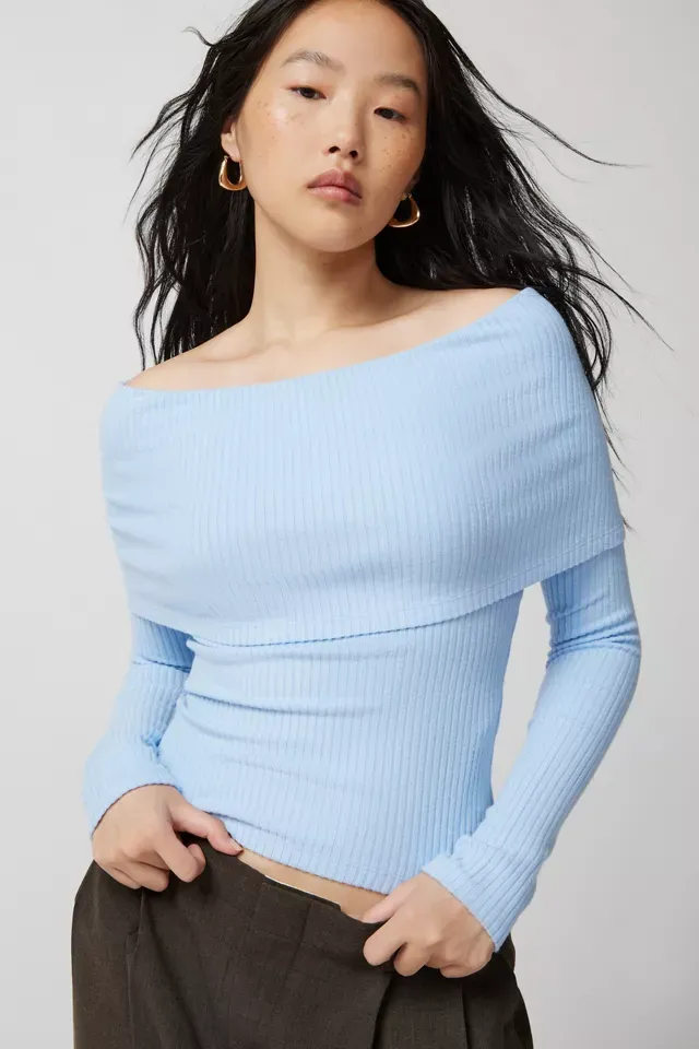 Foldover Off-The-Shoulder Top