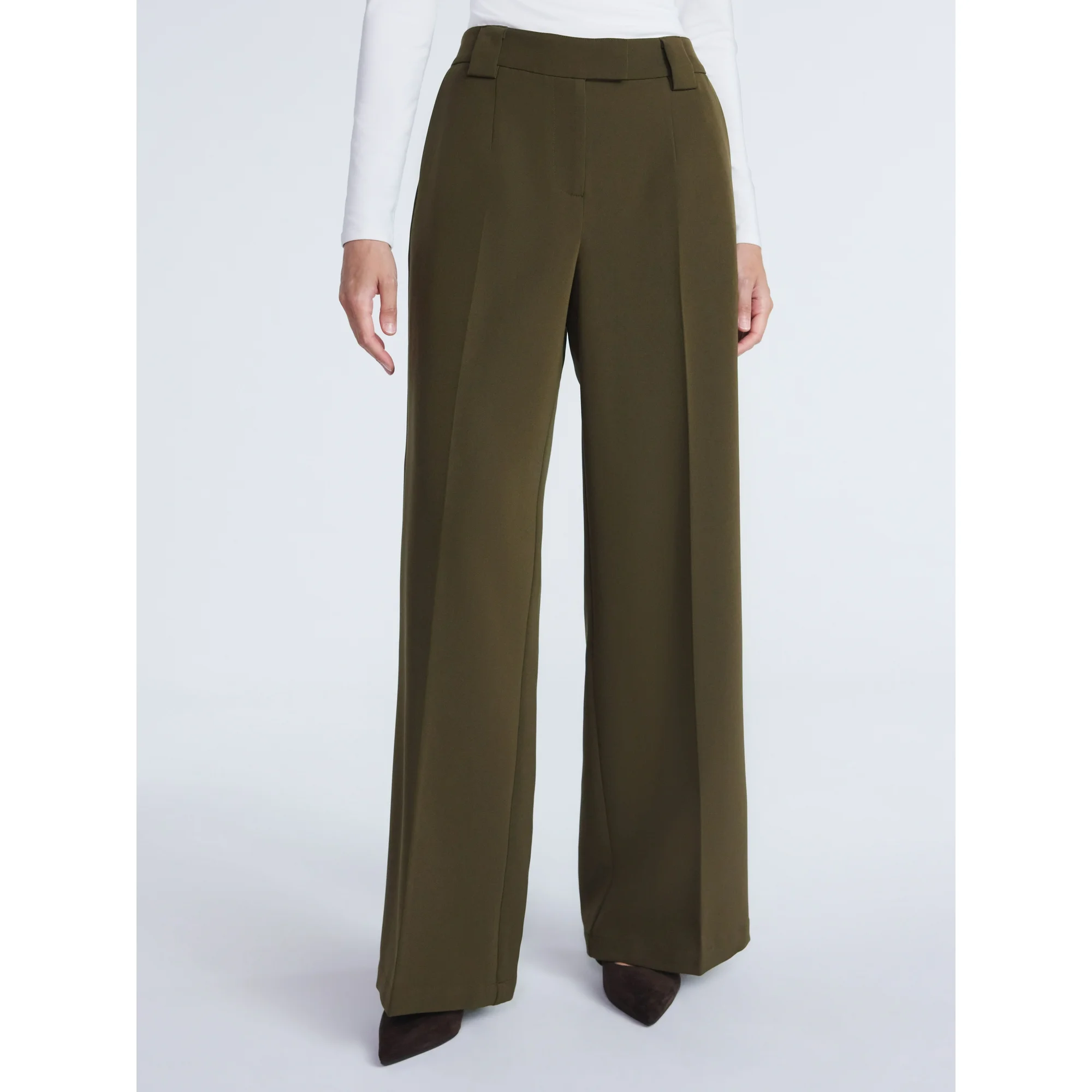 Scoop, Scoop Women’s and Women's Plus Crepe Wide Leg Trousers, 32", 32.5", and 34" Inseams, Sizes 0-28