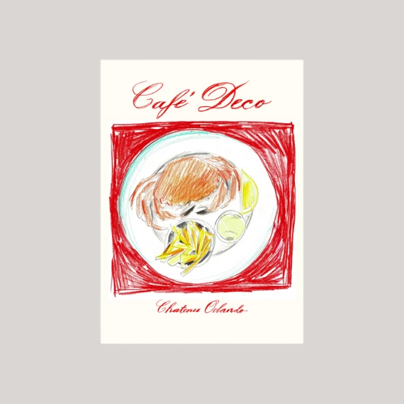 Chateau Orlando x Café Deco Dinner Table Poster against pale grey background.