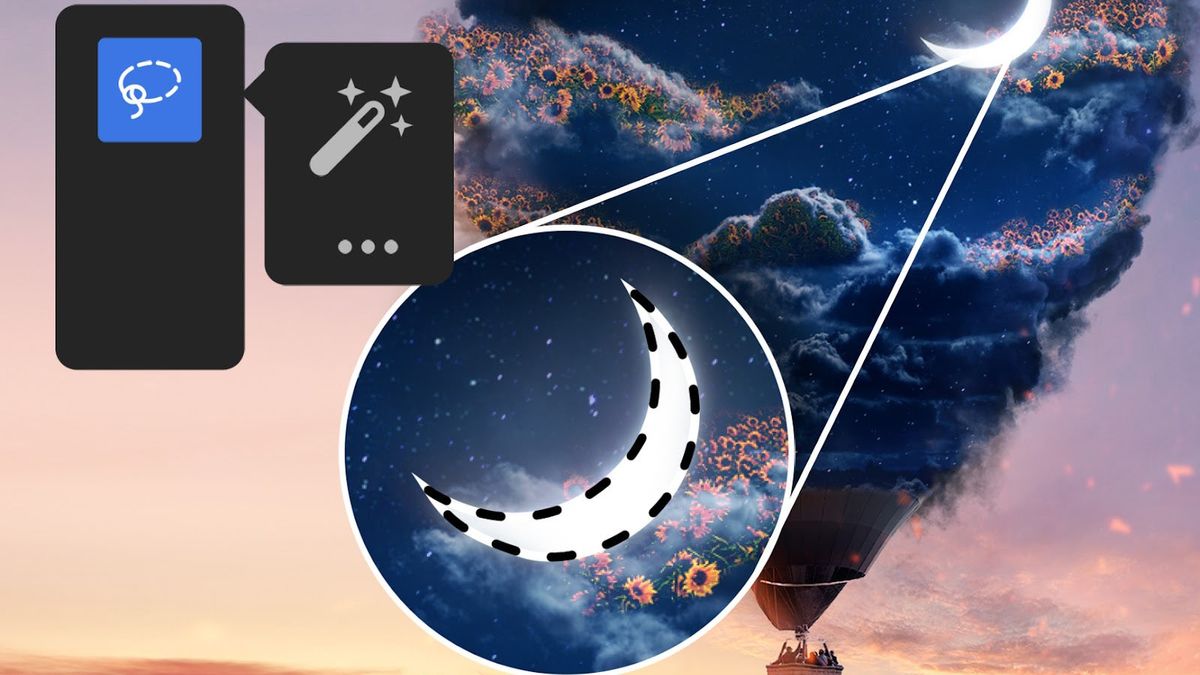 Icons showing new magic wand tool for the Photoshop for iPad app