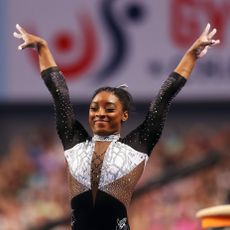 fort worth, texas june 06 simone biles reacts after compteting on the vault during the senior womens competition of the us gymnastics championships at dickies arena on june 06, 2021 in fort worth, texas photo by jamie squiregetty images