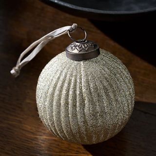 The White Company Glitter Bauble