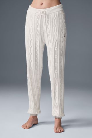 Cable Knit Winter Bliss Pant - Ivory