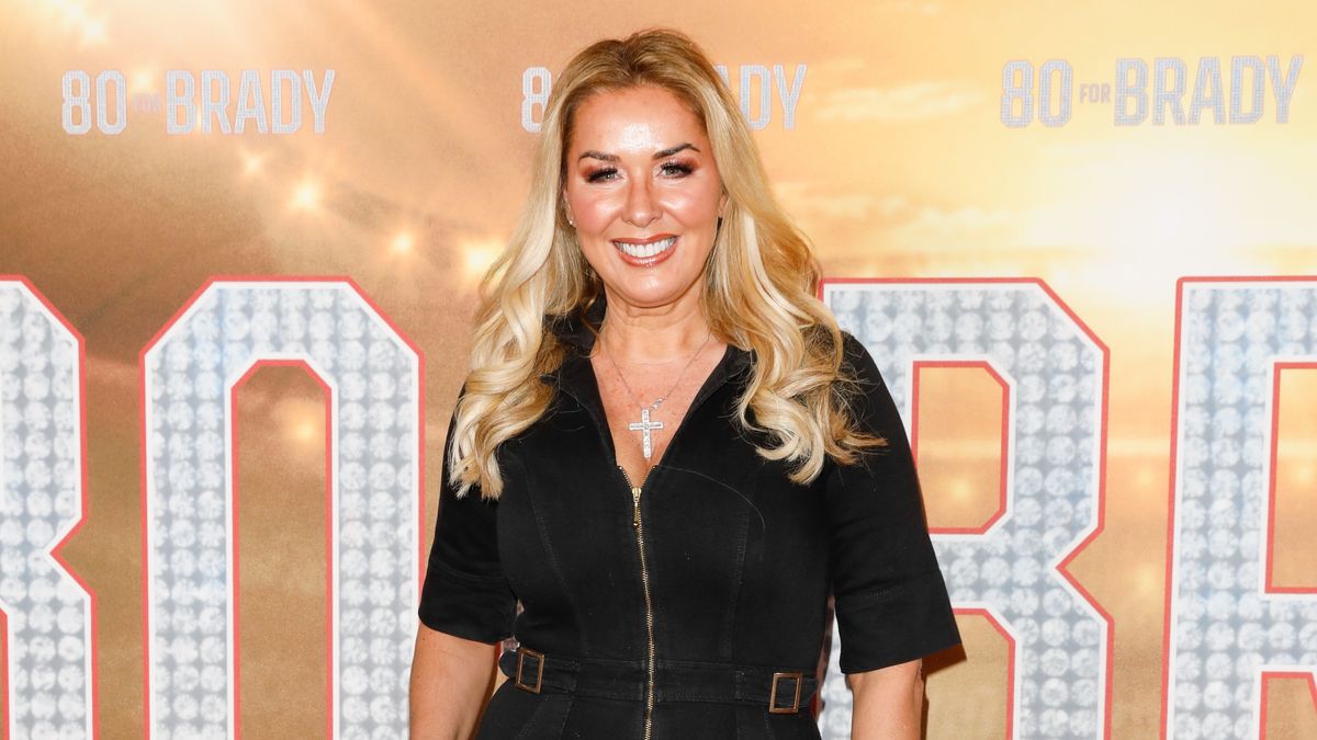 Joining Coronation Street: Claire Sweeney in a black jumpsuit attending the UK gala screening for &quot;80 for Brady&quot;