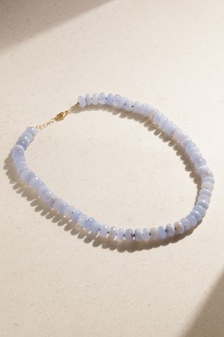 14k gold agate necklace