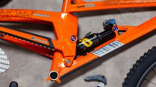 Close up image of the Orange Switch 7 mountain bike