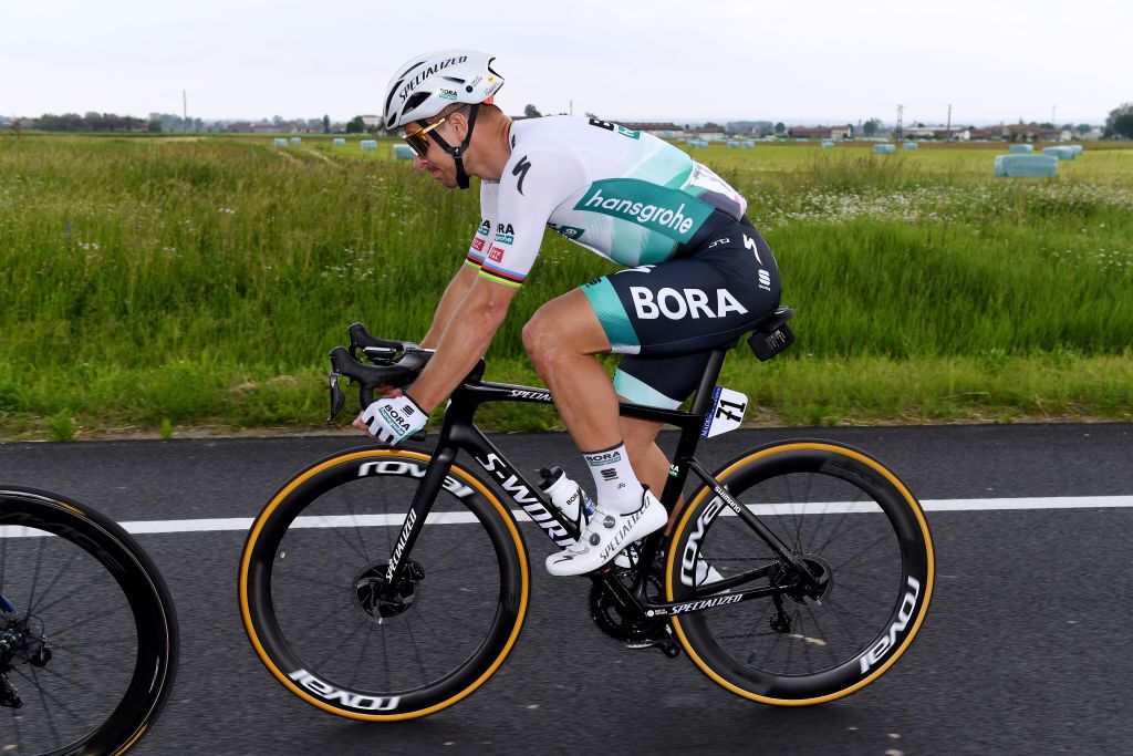 NOVARA ITALY MAY 09 Peter Sagan of Slovakia and Team Bora Hansgrohe during the 104th Giro dItalia 2021 Stage 2 a 179km stage from Stupinigi Nichelino to Novara girodiitalia Giro UCIworldtour on May 09 2021 in Novara Italy Photo by Tim de WaeleGetty Images