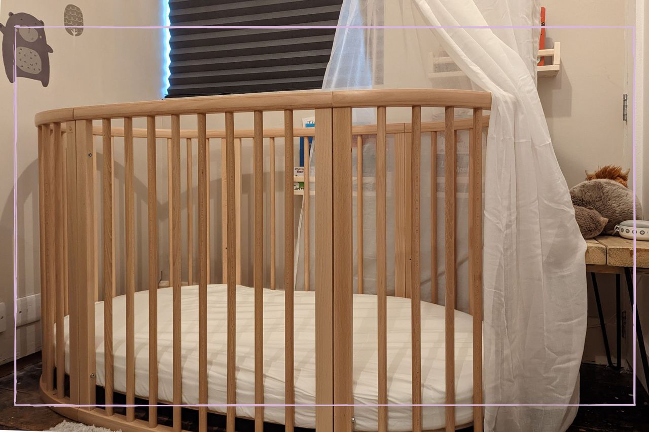 The Stokke Sleepi cot bed pictured in our tester&#039;s baby&#039;s nursery