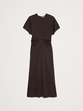 Wool-Blend Scuba Midi Dress