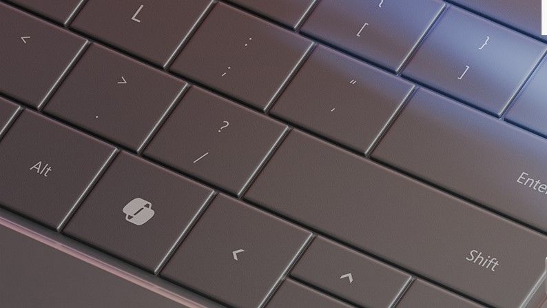 Copilot button on a Windows laptop