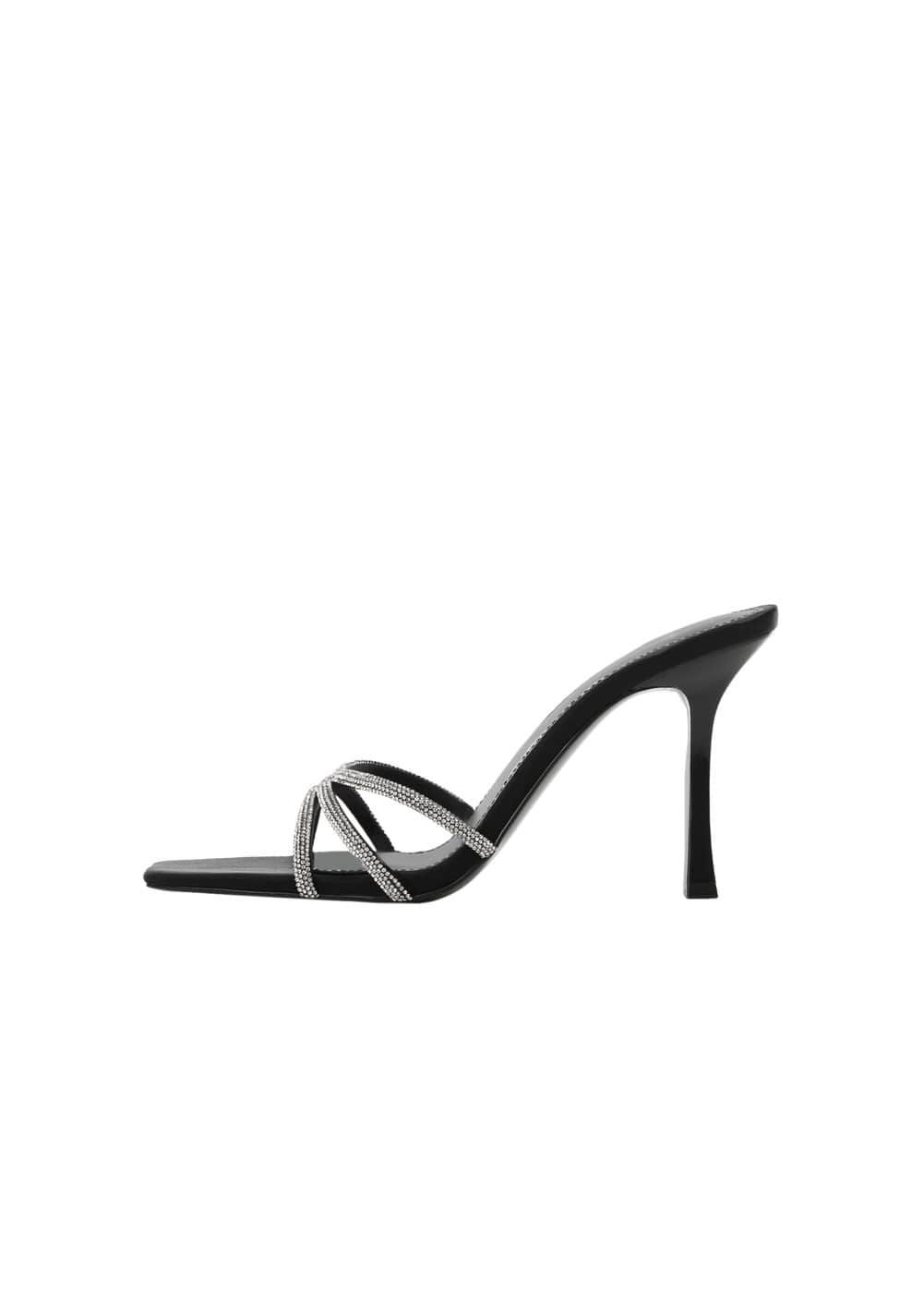 Heeled sandals With Rhinestone Straps