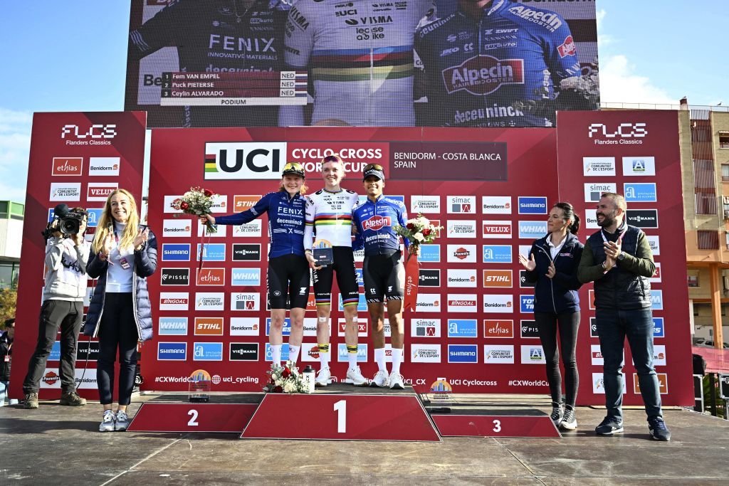 Live action images from the cyclocross cycling event in Benidorm, Spain, Sunday 21 January 2024, stage 13/14 in the World Cup ranking.
BELGA PHOTO JASPER JACOBS (Photo by JASPER JACOBS / BELGA MAG / Belga via AFP)