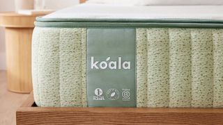 Koala mattress promo pic showing side of mattress