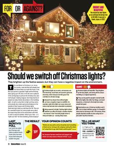 Should we switch off Christmas lights? For or Against spread
