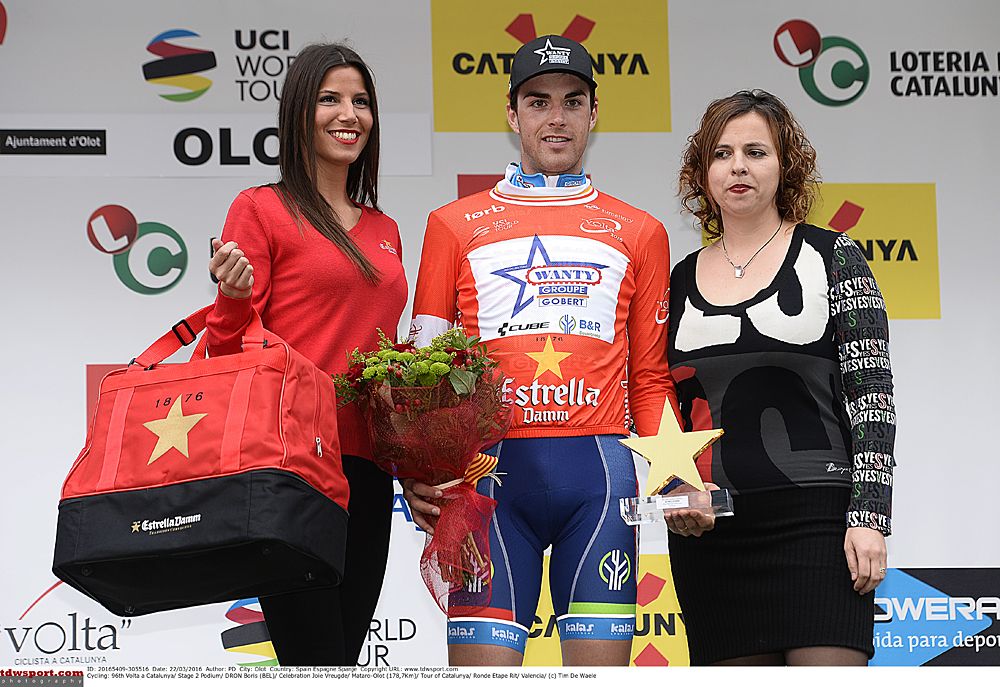 Boris Dron (Bel) Wanty - Groupe Gobert leads the mountain classification