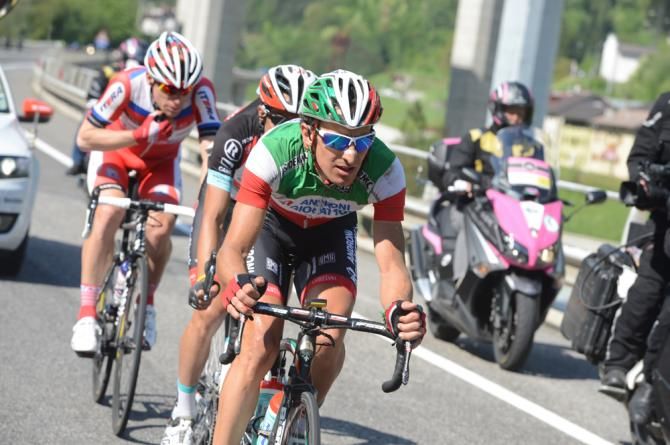 Franco Pellizotti (Androni Giocattoli) went on the attack