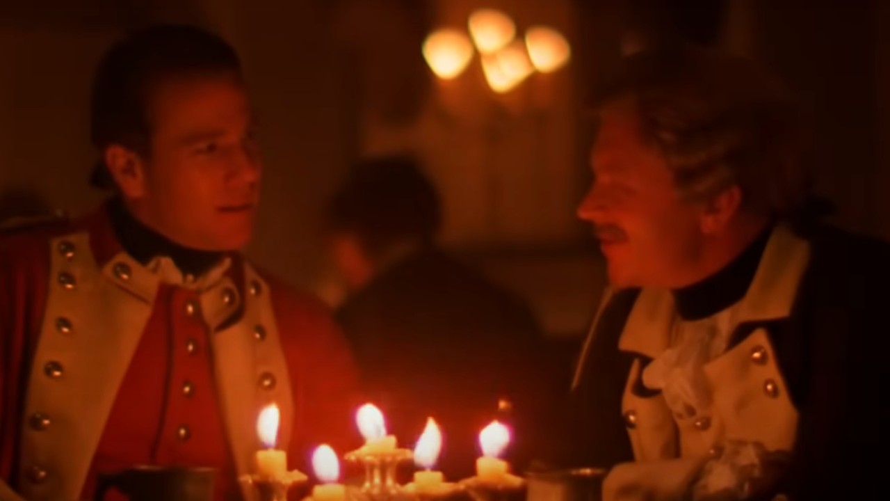 A candlelit scene in Barry Lyndon