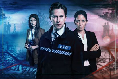 a still of The Hunt for Raoul Moat cast members Lee Ingleby, Sonya Cassidy and Vineeta Rish