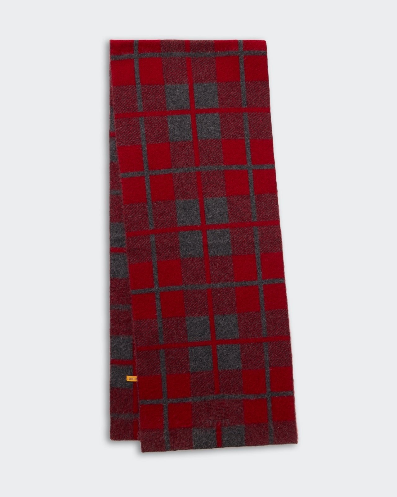 The Plaid Big Scarf - Charcoal/ruby