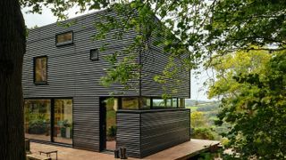 contemporary timber clad self build