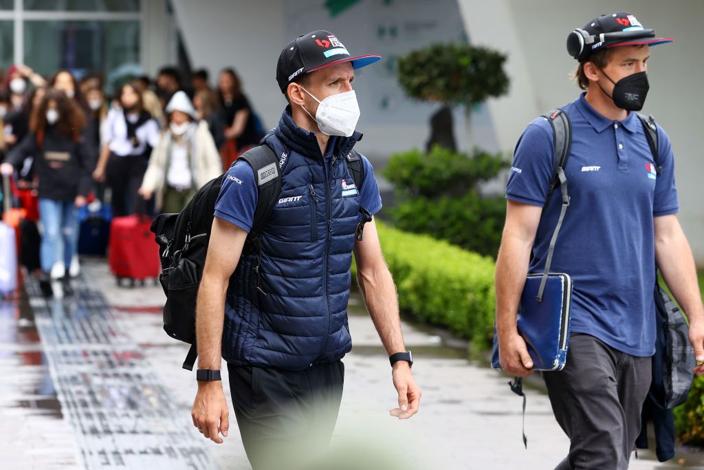 AVOLA ITALY MAY 09 Simon Yates of United Kingdom and Team BikeExchange Jayco during the 105th Giro dItalia 2022 Rest Day 1 on the arrival of the teams at Sicily airport Giro WorldTour on May 09 2022 in Avola Italy Photo by Michael SteeleGetty Images