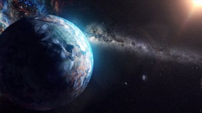 Unknown planet beyond our solar system.