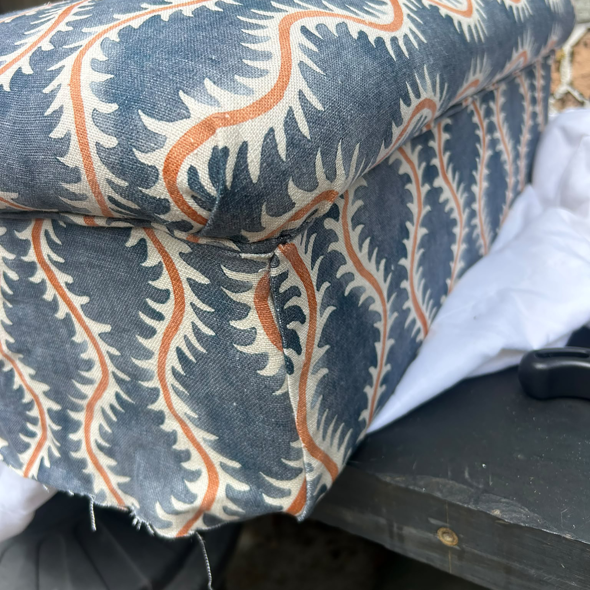 Upholstered footstool project