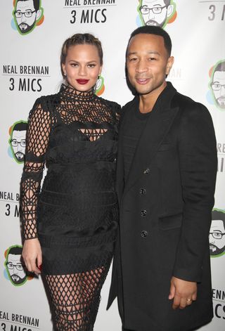 Chrissy Teigan and John Legend at a launch party, 2016