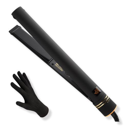 Pro Artist Black Gold 1&quot; Micro Shine Flat Iron - Black