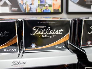 Titleist Pro V1 Golf Balls on a shelf