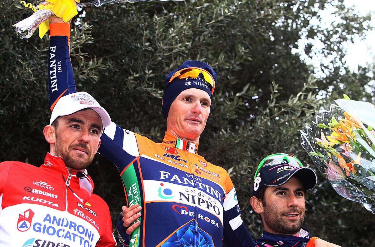 Francesco Gavazzi (Androni Giocattoli), Grega Bole (Nippo Vini Fantini) and Diego Ulissi (Lampre-Merida)