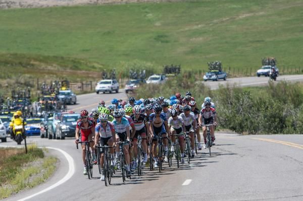 The group kept a steady tempo on the climb