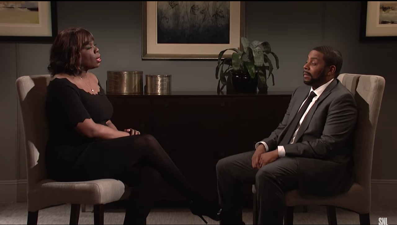 Leslie Jones and Kenan Thompson.