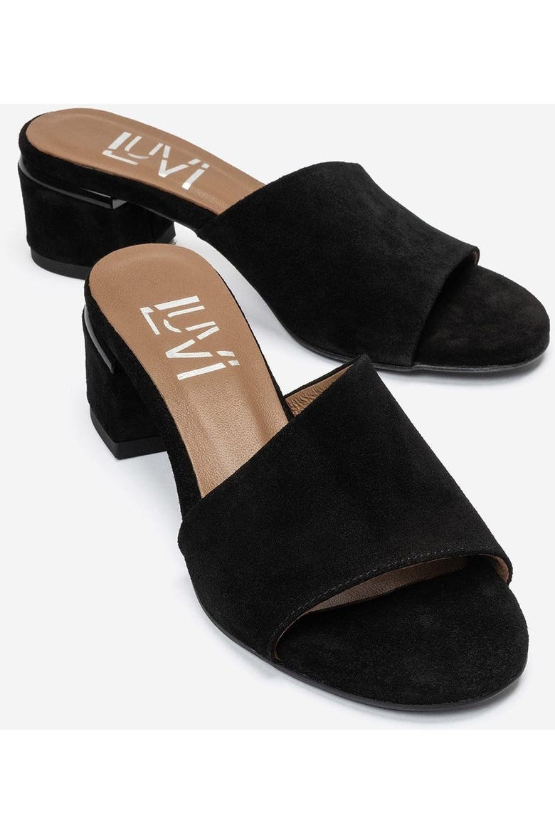 Delavie Leather Block Heel Sandal