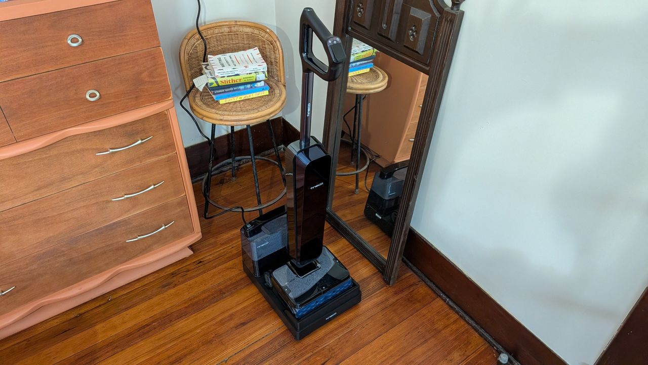 Tineco Floor ONE Station S9 Scientist Pro wet and dry vacuum cleaner in dock