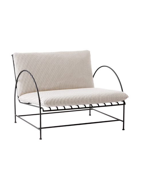 Costa Black Metal Outdoor Lounge Chair