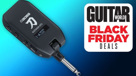 Boss Katana: Go Mini on a blue background with a Black Friday deal logo