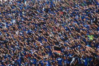 Fans of Indonesian club Persib in 2015.