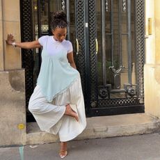 A woman outside in Paris