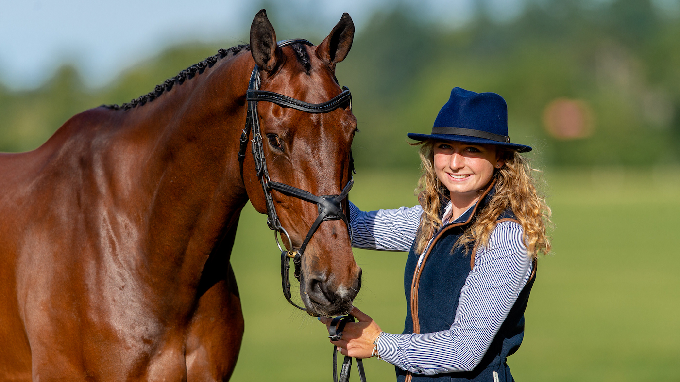 Blenheim Horse Trials trot-up Sasha Hargreaves and Woodlands Be Daring