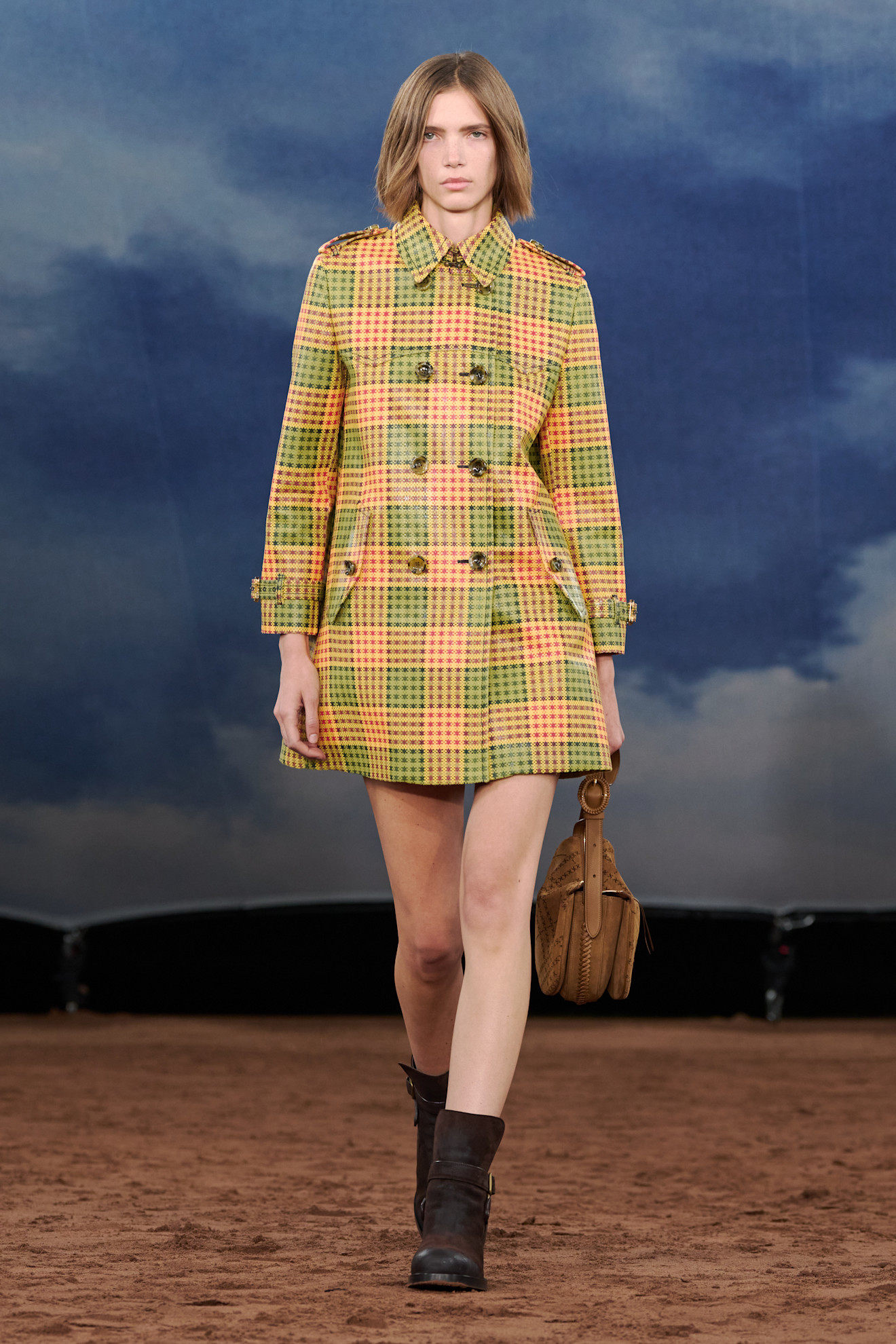 Spring print trends 2026: Burberry SS26 check coat