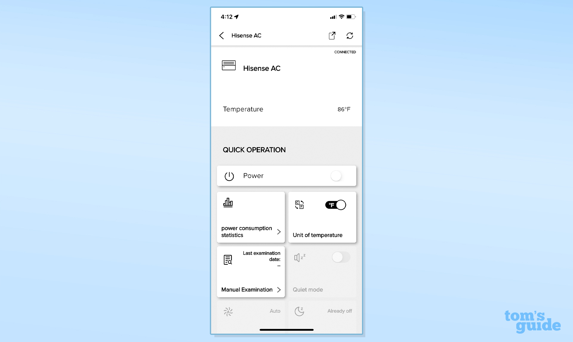 Hisense Smart Window Air Conditioner App Screenshot