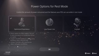 PS5 Power Settings
